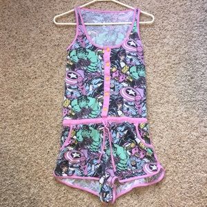 Avengers pajama romper